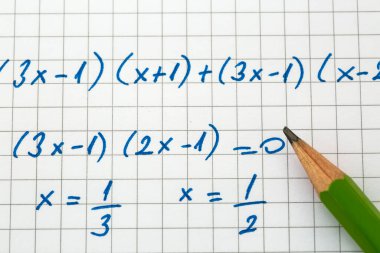 El 'in yakın çekimi Matematiksel Formüller. Eğitim kavramı