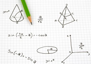 El 'in yakın çekimi Matematiksel Formüller. Eğitim kavramı