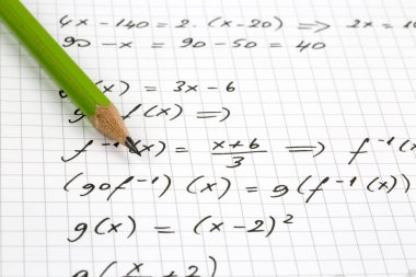 El 'in yakın çekimi Matematiksel Formüller. Eğitim kavramı