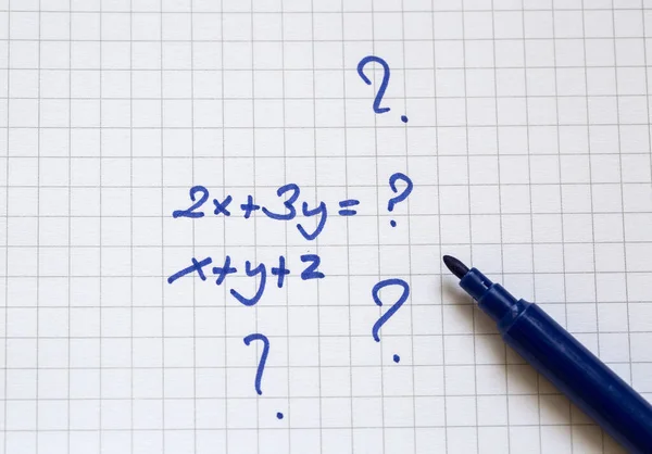 Close Hand Written Mathematical Formulas Concept Education — Stock Photo, Image