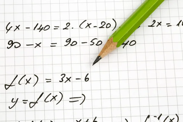 Close Hand Written Mathematical Formulas Concepto Educación —  Fotos de Stock