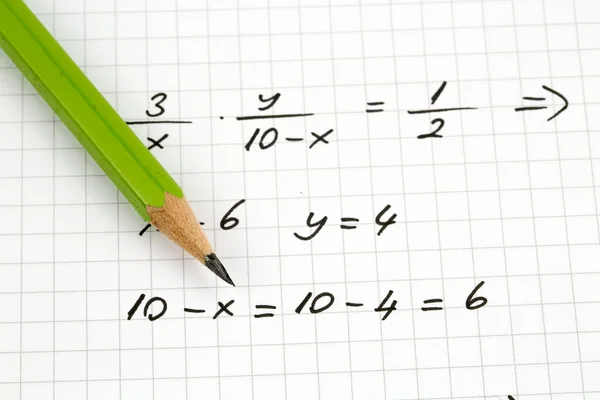 Close Hand Written Mathematical Formulas Concepto Educación —  Fotos de Stock