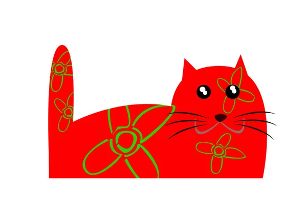 Grazioso Gatti Arte Disegnare — Foto Stock