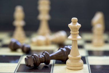 Satranç tahtasındaki satranç taşları