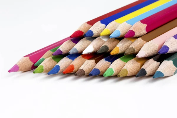 Color Pencils Isolated Background Close — Stock Photo, Image