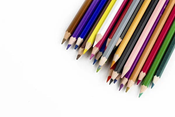 Color Pencils Isolated Background Close — Stock Photo, Image