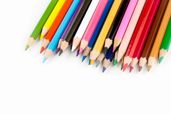 Color Pencils Isolated Background Close — Stock Photo, Image