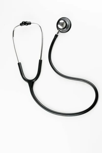 Stetoskop Kırmızı Kalp Kalp Kontrolü Sağlık Hizmetlerini Kabul — Stok fotoğraf