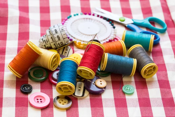 Naaien Repareren Van Kleding Als Hobby Kleermakersbureau — Stockfoto