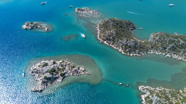 Kekova - Antalya, 20 Haziran 2025, tarihi lahit. Simena Kalesi, Kalekoy (Ucagiz), Kekova - Türkiye