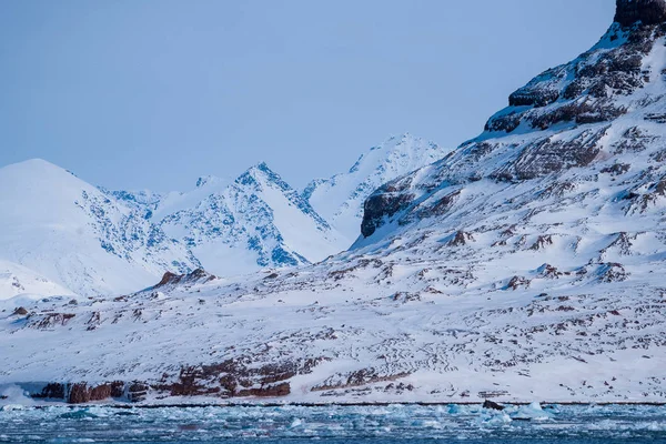 Norwegen Landschaft Eis Natur Der Gletscherberge Spitzbergen Longyearbyen Spitzbergen Arktischer — Stockfoto