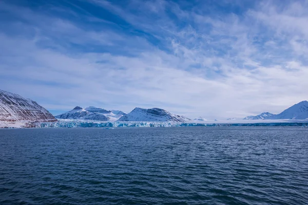 Naturaleza Hielo Paisaje Noruega Las Montañas Glaciar Del Cielo Atardecer — Foto de Stock