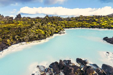 Blue Lagoon yakınındaki Reykjavik İzlanda '. Ünlü İzlanda kutup Termal Spa. Gezi