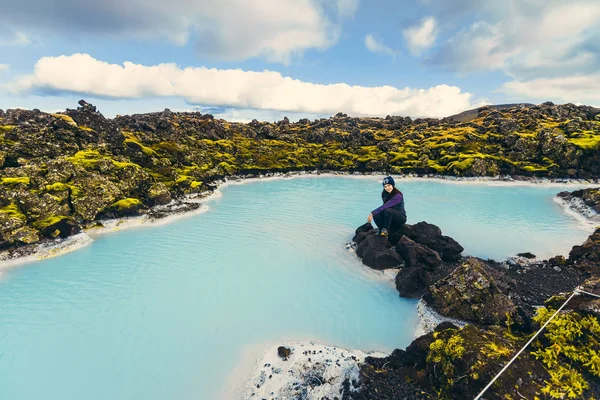 Blue Lagoon Pobliżu Reykjavik Islandia Słynny Islandzki Arktyczny Thermal Spa — Zdjęcie stockowe