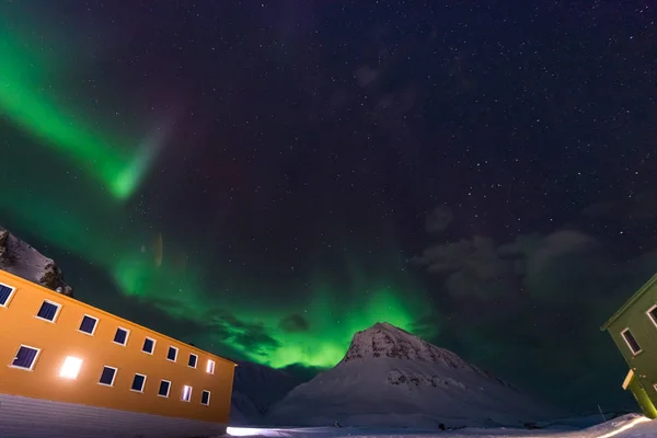 Polar Arctic Northern Lights Aurora Borealis Sky Star Norway Travel — Stock Photo, Image