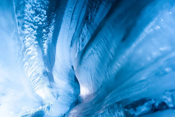 Cueva Polar Ártica Hielo Del Norte Noruega Svalbard Ciudad Longyearbyen — Foto de Stock