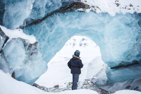 นอร เวย ธรรมชาต าแข งของภ เขาน าแข งของ Spitsbergen Longyear — ภาพถ่ายสต็อก