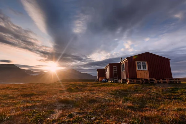 Carta Parati Norvegia Paesaggio Natura Delle Montagne Spitsbergen Longyearbyen Svalbard — Foto Stock