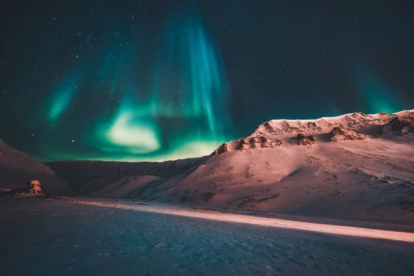 Den Polära Arktiska Norrsken Jakt Aurora Borealis Sky Stjärna Norge — Stockfoto