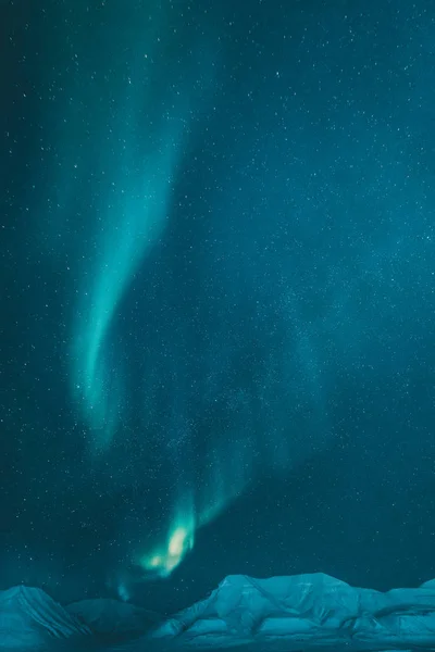 Poolpoollicht Poollicht Poollicht Poollicht Noorwegen Reisfotograaf Spitsbergen Longyearbyen Stad Maanbergen — Stockfoto