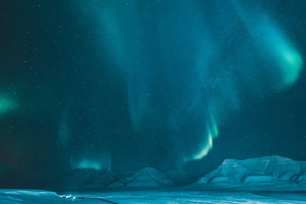 Polarne Arktyczne Zorza Polarna Zorza Polarna Zorza Polarna Gwiazda Nieba — Zdjęcie stockowe