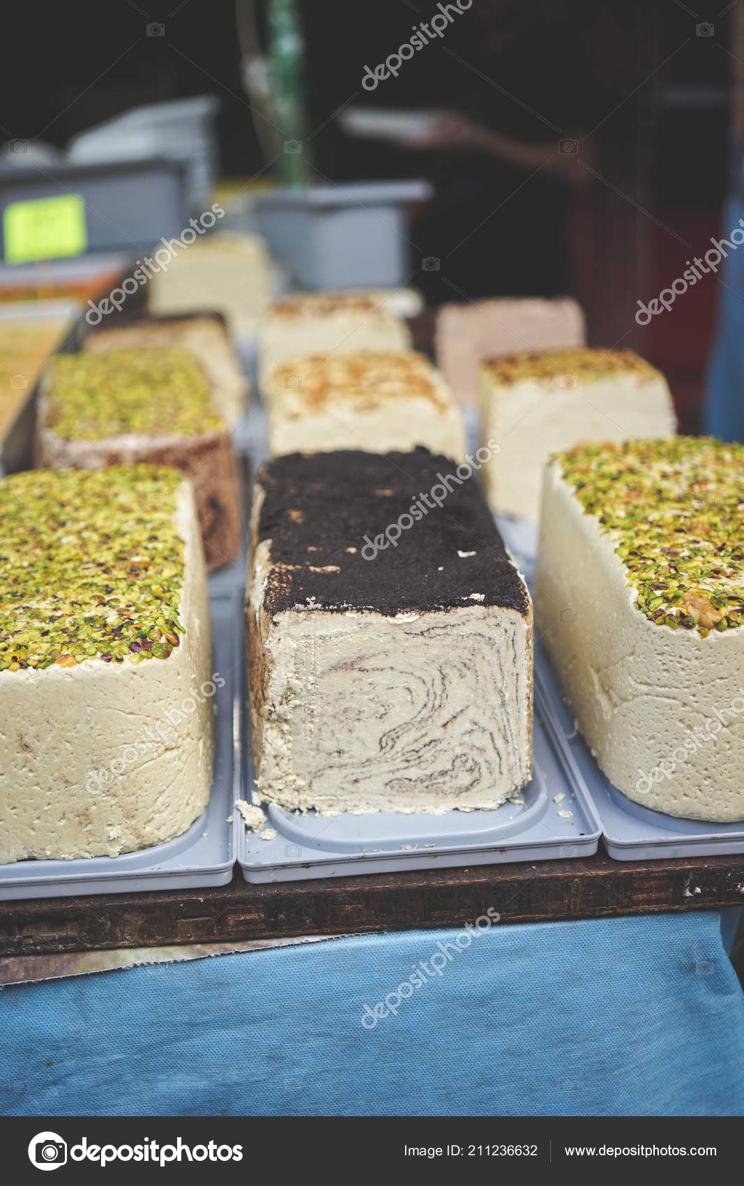 Tahini Halva Tel Aviv Carmel Market Israel Travel Photo Stock Photo by