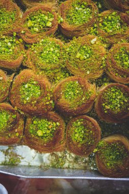 Tel Aviv Carmel pazarında, İsrail seyahat fotoğraf güzel baklava