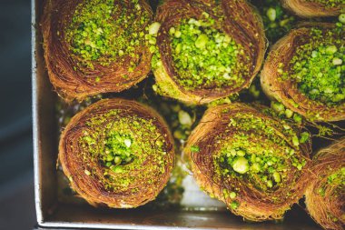 Tel Aviv Carmel pazarında, İsrail seyahat fotoğraf güzel baklava