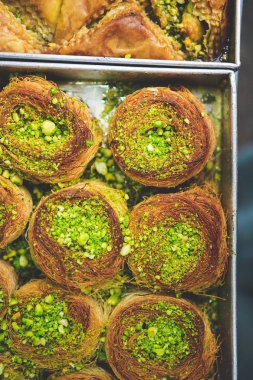 Tel Aviv Carmel pazarında, İsrail seyahat fotoğraf güzel baklava
