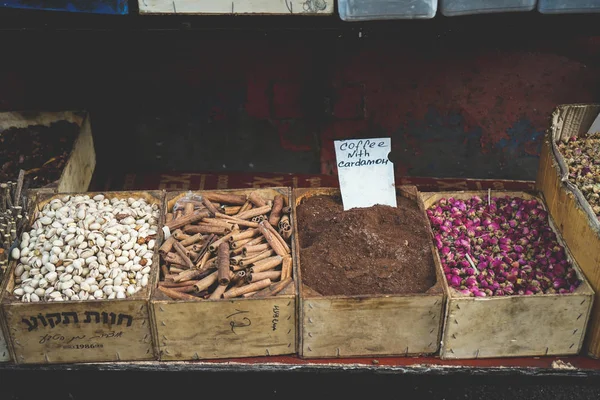 Tel Aviv Israel Julho 2018 Especiarias Tel Aviv Carmel Market — Fotografia de Stock