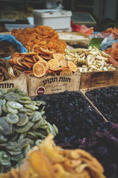 Tel Aviv Israel July 2018 Dried Fruits Tel Aviv Carmel — Stock Photo, Image