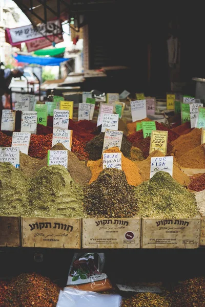 Tel Aviv Israel July 2018 Spices Tel Aviv Carmel Market — Stock Photo, Image