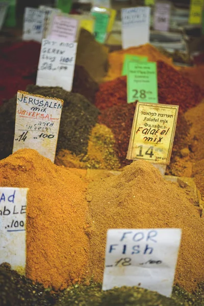 Tel Aviv Israel Julho 2018 Especiarias Tel Aviv Carmel Market — Fotografia de Stock