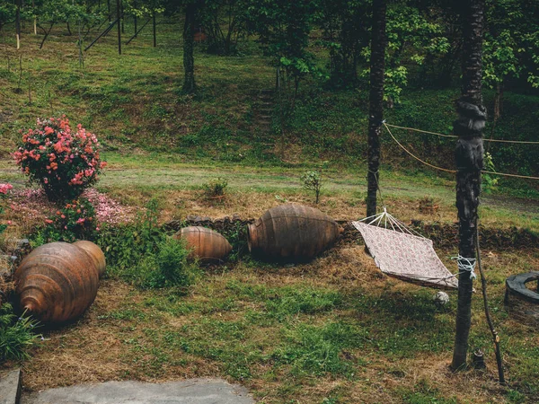 Yaz zamanında Georgia güzel aile Şaraphanesi. Georgia gıda ve şarap