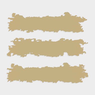 Paçavra ve antik papirüs parçası. Parşömen antika eski, kahverengi kağıt kümesinin dokulu. Vektör çizim