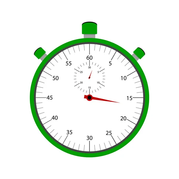 Élément Chronomètre Isolé Sur Fond Blanc Chronomètre Compte Rebours Chronomètre — Image vectorielle
