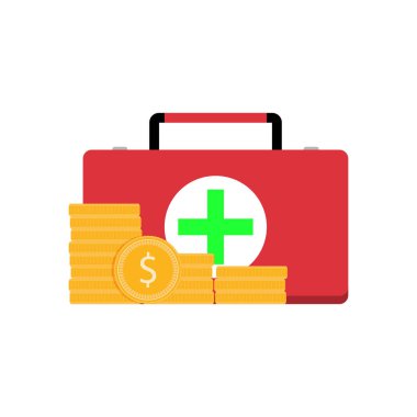 Ücretli tıp Hizmetleri. Tıbbi bakım sağlık, vektör çizim için ödeme