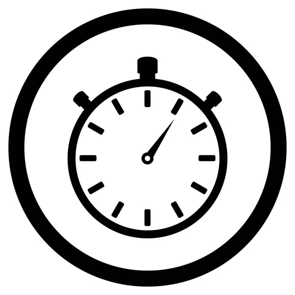 Chronomètre Noir Icône Blanche Chronomètre Vectoriel Pour Application Entraînement Chronomètre — Image vectorielle