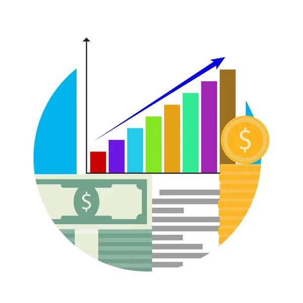 Aumento Del Capital Financiero Financiación Vectorial Capital Gestión Acciones Inversión — Vector de stock