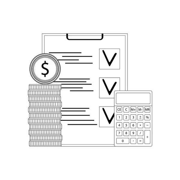 Auditoria Financeira Verificação Auditoria Inspeção Orçamento Financeiro Análise Lucros Contabilidade — Vetor de Stock