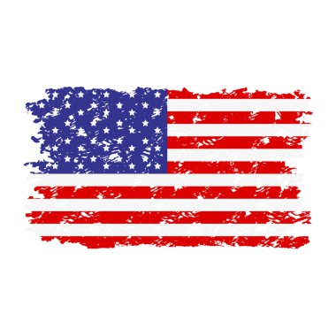 ABD bayrağı doku lastik damga. ABD Ulusal, Amerikan Birleşik doku bayrak. Vektör çizim