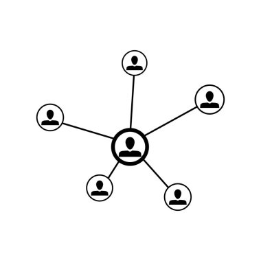 Sosyal ağ iş iletişim için. Vektör ağ insanlar, sosyal bağlantı Internet, takım ve takım çalışması strateji beraberlik illüstrasyon