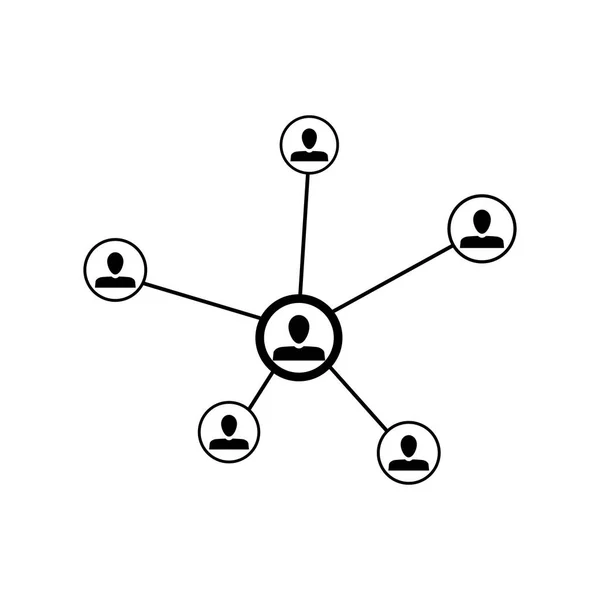 Sociala Nätverk För Jobb Kommunikation Vector Network Människor Sociala Anslutning — Stock vektor