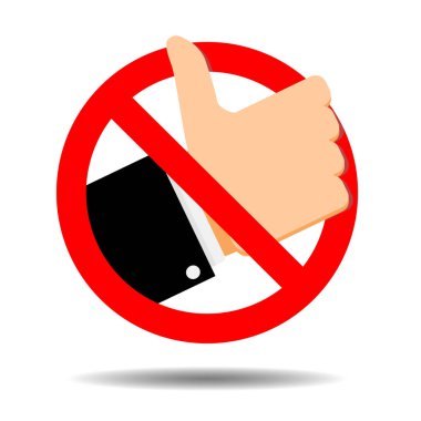 Hayır sembolü gibi bağımlılık sosyal medya yasak. İletişim yasaklamak gibi vektör sosyal yasak ve yasak, sevmediğim illüstrasyon