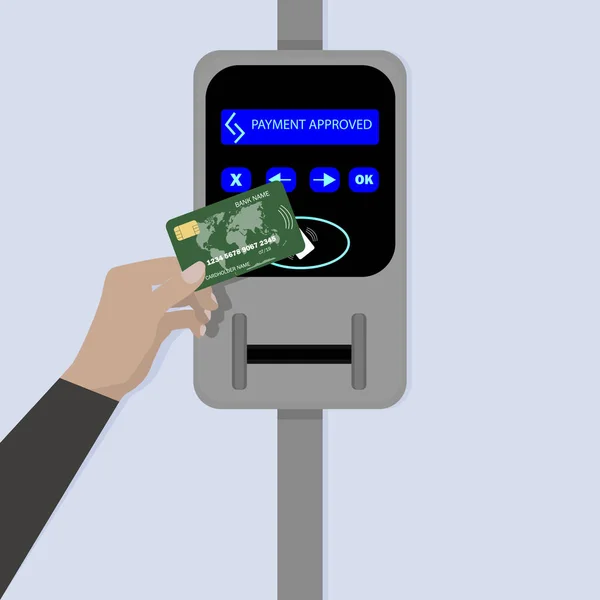Contactless payment by credit card