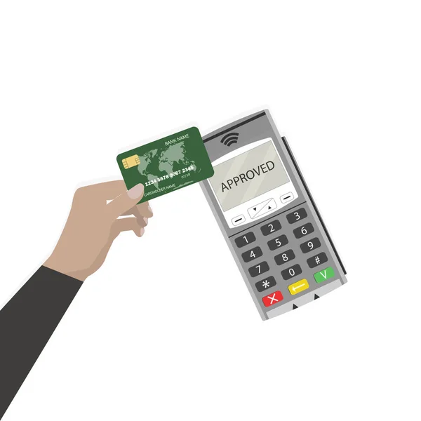 Karta Użyj karty płatności. Płatność zbliżona — Wektor stockowy