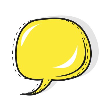 Karikatür tarzı vektör pop art konuşma balonu
