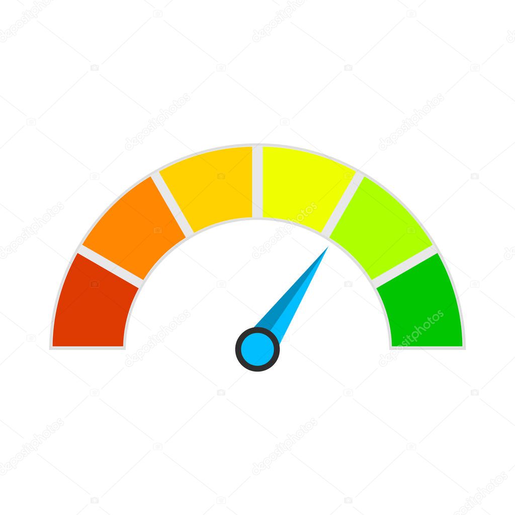 Bright indicator spectrum colored for interface credit score