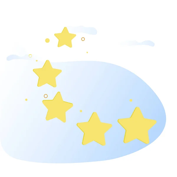 Comentários de estrelas brilhantes e avaliação de feedback — Vetor de Stock