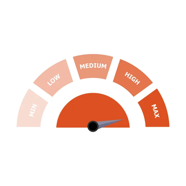 Rode spectrum inicator min en max. — Stockvector